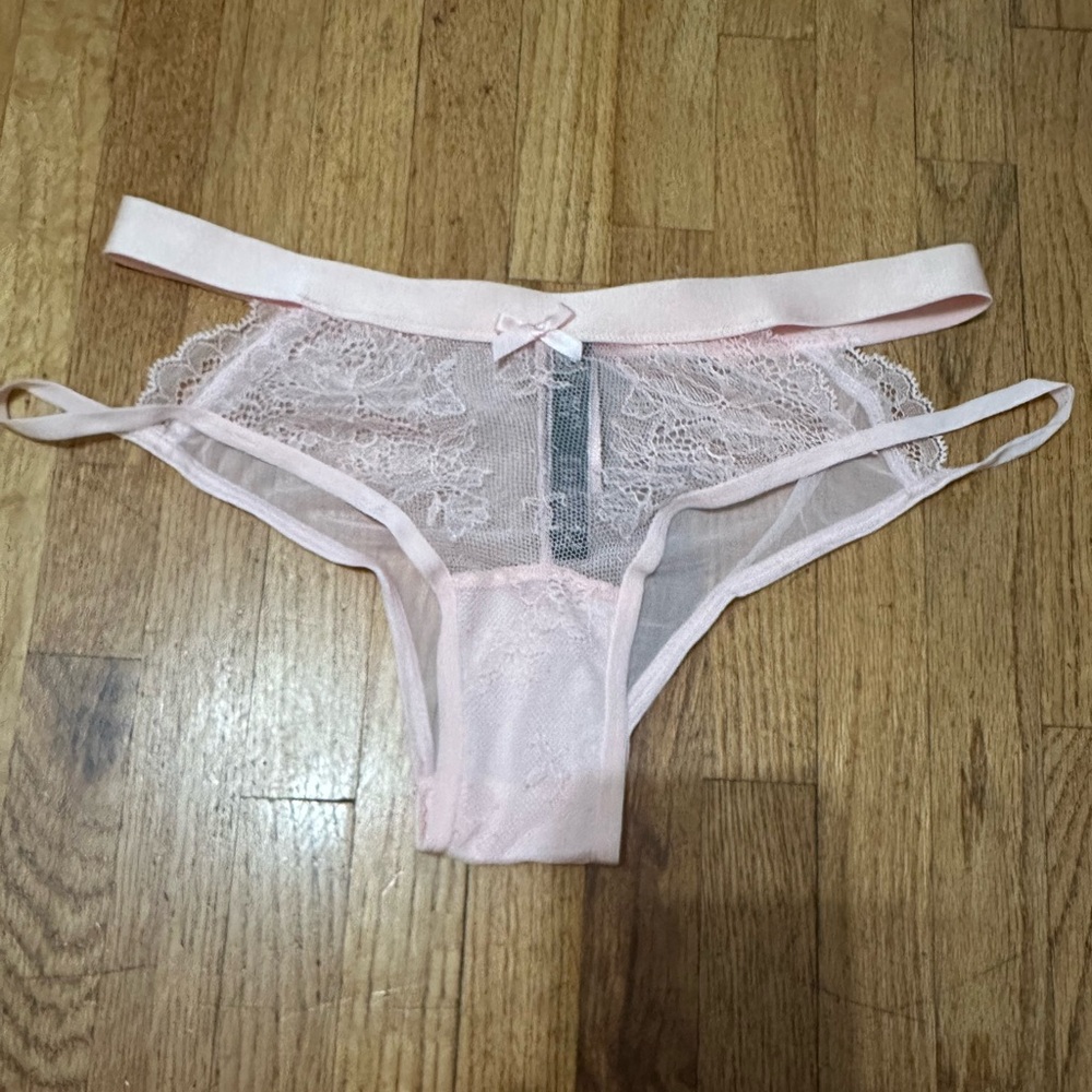 Victoria's Secret Sheer baby pink cheeky panty